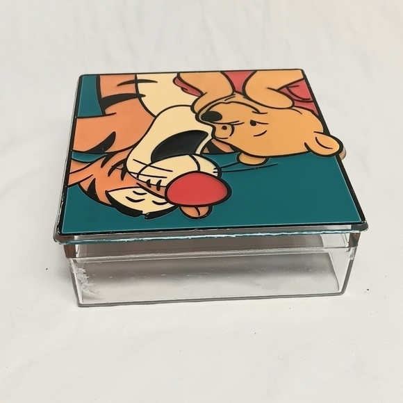 VTG Disney Winnie the Pooh Tigger Trinket Box Jewelry Holder Plastic Acrylic - Picture 6 of 9